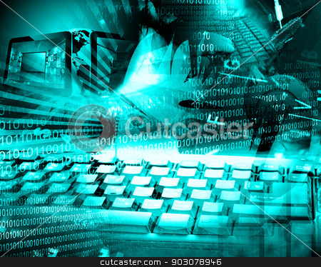 To use this stock image in your creative project, please select the size you need over to the right and click the "Add to Cart" button.
Your downloaded image will come with the Cutcaster watermark removed so don’t worry about the watermark you see on this page. girl stock photo, Collage of binary code, images girl with headphones and a computer keyboard. by sssrrussia