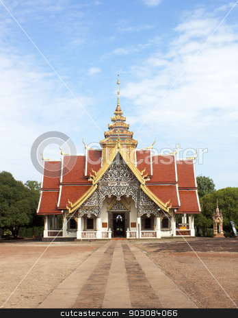 To use this stock image in your creative project, please select the size you need over to the right and click the "Add to Cart" button.
Your downloaded image will come with the Cutcaster watermark removed so don’t worry about the watermark you see on this page. Buddhist places of worship stock photo, Buddhist religious worship place Wednesday Lamphun Thailand by janniwet