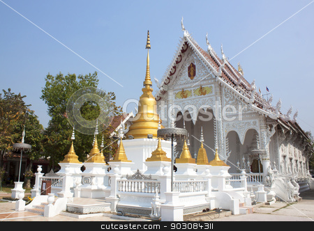 To use this stock image in your creative project, please select the size you need over to the right and click the "Add to Cart" button.
Your downloaded image will come with the Cutcaster watermark removed so don’t worry about the watermark you see on this page. monastery stock photo, Locus Wednesday worship at temples in Lampang. by janniwet