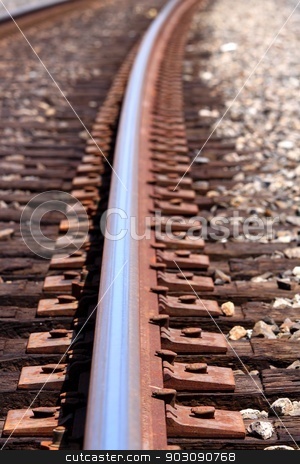 To use this stock image in your creative project, please select the size you need over to the right and click the "Add to Cart" button.
Your downloaded image will come with the Cutcaster watermark removed so don’t worry about the watermark you see on this page. train track stock photo, close up shot of a train track by Henrik Lehnerer