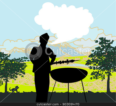 To use this stock image in your creative project, please select the size you need over to the right and click the "Add to Cart" button.
Your downloaded image will come with the Cutcaster watermark removed so don’t worry about the watermark you see on this page. man cooking on his barbecue Invitation stock vector clipart, man cooking on his barbecue Invitation by Jacky Brown