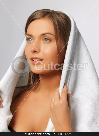 To use this stock image in your creative project, please select the size you need over to the right and click the "Add to Cart" button.
Your downloaded image will come with the Cutcaster watermark removed so don’t worry about the watermark you see on this page. beautiful woman in towel stock photo, bright picture of beautiful woman in towel by Syda Productions