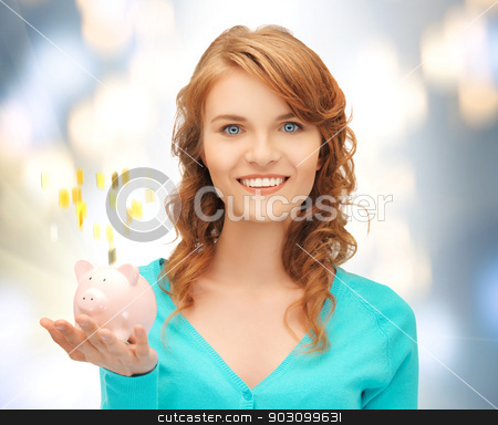 To use this stock image in your creative project, please select the size you need over to the right and click the "Add to Cart" button.
Your downloaded image will come with the Cutcaster watermark removed so don’t worry about the watermark you see on this page. teenage girl with piggy bank stock photo, picture of teenage girl with piggy bank by Syda Productions