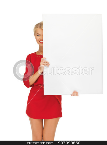 To use this stock image in your creative project, please select the size you need over to the right and click the "Add to Cart" button.
Your downloaded image will come with the Cutcaster watermark removed so don’t worry about the watermark you see on this page. lovely woman in red dress with blank board stock photo, picture of lovely woman in red dress with blank board by Syda Productions