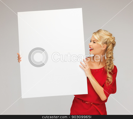 To use this stock image in your creative project, please select the size you need over to the right and click the "Add to Cart" button.
Your downloaded image will come with the Cutcaster watermark removed so don’t worry about the watermark you see on this page. lovely woman in red dress with blank board stock photo, picture of lovely woman in red dress with blank board by Syda Productions
