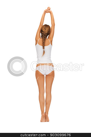 To use this stock image in your creative project, please select the size you need over to the right and click the "Add to Cart" button.
Your downloaded image will come with the Cutcaster watermark removed so don’t worry about the watermark you see on this page. beautiful woman in cotton undrewear stock photo, rear view of beautiful woman in cotton undrewear by Syda Productions