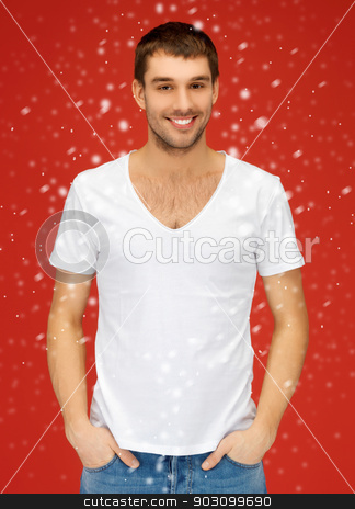 To use this stock image in your creative project, please select the size you need over to the right and click the "Add to Cart" button.
Your downloaded image will come with the Cutcaster watermark removed so don’t worry about the watermark you see on this page. handsome man in white shirt stock photo, bright picture of handsome man in white shirt by Syda Productions