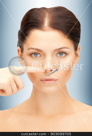 To use this stock image in your creative project, please select the size you need over to the right and click the "Add to Cart" button.
Your downloaded image will come with the Cutcaster watermark removed so don’t worry about the watermark you see on this page. no more acne stock photo, bright closeup portrait picture of beautiful woman by Syda Productions