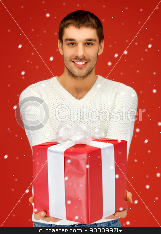 To use this stock image in your creative project, please select the size you need over to the right and click the "Add to Cart" button.
Your downloaded image will come with the Cutcaster watermark removed so don’t worry about the watermark you see on this page. handsome man with a gift stock photo, bright picture of handsome man with a gift . by Syda Productions