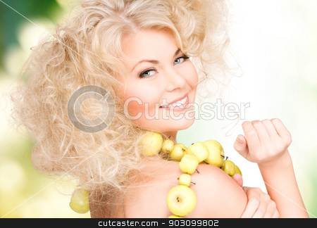 To use this stock image in your creative project, please select the size you need over to the right and click the "Add to Cart" button.
Your downloaded image will come with the Cutcaster watermark removed so don’t worry about the watermark you see on this page. happy woman with green apples stock photo, picture of happy woman with green apples by Syda Productions