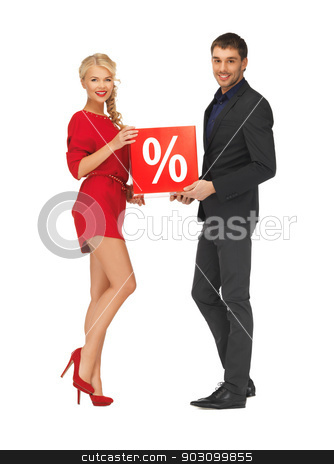 To use this stock image in your creative project, please select the size you need over to the right and click the "Add to Cart" button.
Your downloaded image will come with the Cutcaster watermark removed so don’t worry about the watermark you see on this page. man and woman with percent sign stock photo, bright picture of man and woman with percent sign by Syda Productions
