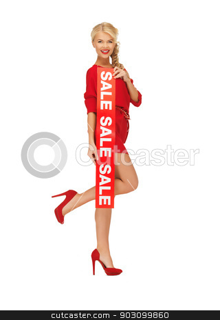 To use this stock image in your creative project, please select the size you need over to the right and click the "Add to Cart" button.
Your downloaded image will come with the Cutcaster watermark removed so don’t worry about the watermark you see on this page. lovely woman in red dress with sale sign stock photo, picture of lovely woman in red dress with sale sign by Syda Productions