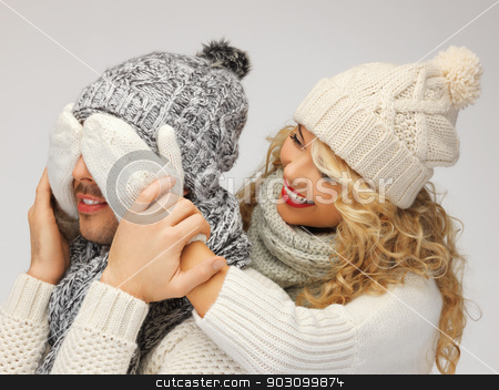 To use this stock image in your creative project, please select the size you need over to the right and click the "Add to Cart" button.
Your downloaded image will come with the Cutcaster watermark removed so don’t worry about the watermark you see on this page. family couple in a winter clothes stock photo, bright picture of family couple in a winter clothes by Syda Productions