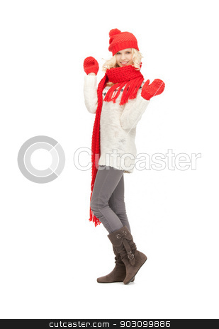 To use this stock image in your creative project, please select the size you need over to the right and click the "Add to Cart" button.
Your downloaded image will come with the Cutcaster watermark removed so don’t worry about the watermark you see on this page. beautiful woman in hat, muffler and mittens stock photo, bright picture of beautiful woman in hat, muffler and mittens .. by Syda Productions