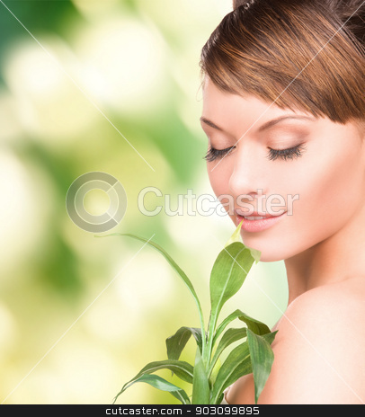 To use this stock image in your creative project, please select the size you need over to the right and click the "Add to Cart" button.
Your downloaded image will come with the Cutcaster watermark removed so don’t worry about the watermark you see on this page. woman with sprout stock photo, picture of woman with sprout over green background by Syda Productions