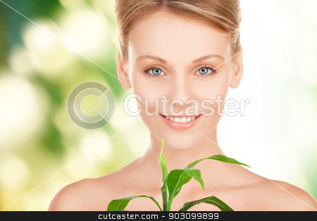 To use this stock image in your creative project, please select the size you need over to the right and click the "Add to Cart" button.
Your downloaded image will come with the Cutcaster watermark removed so don’t worry about the watermark you see on this page. woman with sprout stock photo, picture of woman with sprout over green background by Syda Productions
