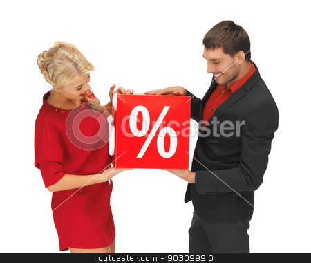 To use this stock image in your creative project, please select the size you need over to the right and click the "Add to Cart" button.
Your downloaded image will come with the Cutcaster watermark removed so don’t worry about the watermark you see on this page. man and woman with percent sign stock photo, bright picture of man and woman with percent sign by Syda Productions