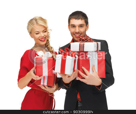 To use this stock image in your creative project, please select the size you need over to the right and click the "Add to Cart" button.
Your downloaded image will come with the Cutcaster watermark removed so don’t worry about the watermark you see on this page. man and woman with gift boxes stock photo, picture of man and woman with gift boxes by Syda Productions