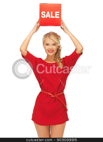 To use this stock image in your creative project, please select the size you need over to the right and click the "Add to Cart" button.
Your downloaded image will come with the Cutcaster watermark removed so don’t worry about the watermark you see on this page. lovely woman in red dress with sale sign stock photo, picture of lovely woman in red dress with sale sign by Syda Productions