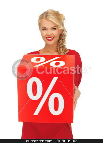 To use this stock image in your creative project, please select the size you need over to the right and click the "Add to Cart" button.
Your downloaded image will come with the Cutcaster watermark removed so don’t worry about the watermark you see on this page. lovely woman in red dress with percent sign stock photo, picture of lovely woman in red dress with percent sign by Syda Productions