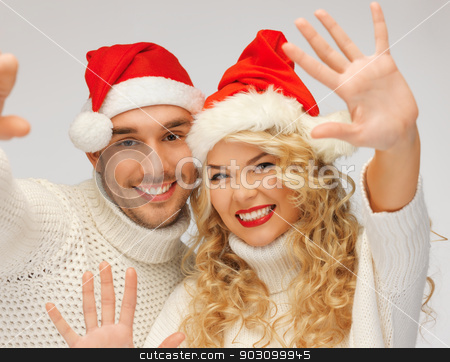 To use this stock image in your creative project, please select the size you need over to the right and click the "Add to Cart" button.
Your downloaded image will come with the Cutcaster watermark removed so don’t worry about the watermark you see on this page. family couple in sweaters and santa's hats stock photo, picture of family couple in sweaters and santa's hats by Syda Productions
