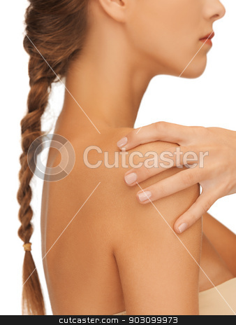 To use this stock image in your creative project, please select the size you need over to the right and click the "Add to Cart" button.
Your downloaded image will come with the Cutcaster watermark removed so don’t worry about the watermark you see on this page. woman's hand and shoulder stock photo, closeup picture of woman's hand and shoulder by Syda Productions