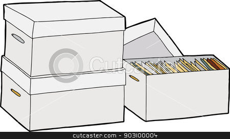 To use this stock image in your creative project, please select the size you need over to the right and click the "Add to Cart" button.
Your downloaded image will come with the Cutcaster watermark removed so don’t worry about the watermark you see on this page. Business File Storage stock vector clipart, Three boxes with documents over isolated white background by Eric Basir