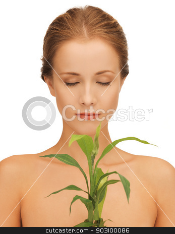 To use this stock image in your creative project, please select the size you need over to the right and click the "Add to Cart" button.
Your downloaded image will come with the Cutcaster watermark removed so don’t worry about the watermark you see on this page. woman with green sprout stock photo, closeup picture of woman with green sprout. by Syda Productions