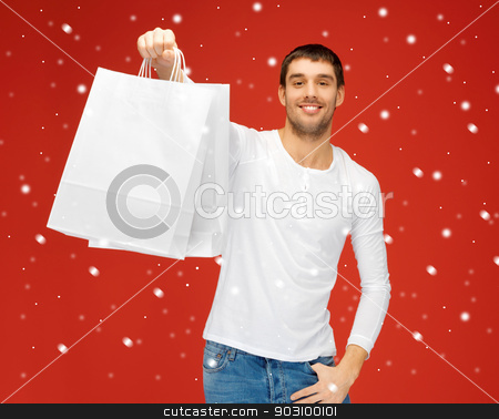 To use this stock image in your creative project, please select the size you need over to the right and click the "Add to Cart" button.
Your downloaded image will come with the Cutcaster watermark removed so don’t worry about the watermark you see on this page. man with shopping bags stock photo, picture of handsome man with shopping bags by Syda Productions