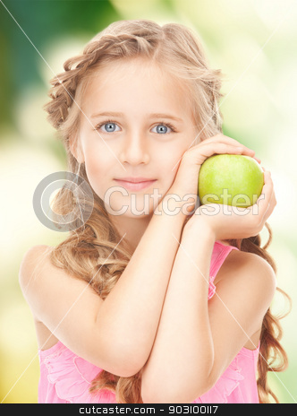To use this stock image in your creative project, please select the size you need over to the right and click the "Add to Cart" button.
Your downloaded image will come with the Cutcaster watermark removed so don’t worry about the watermark you see on this page. little girl with green apple stock photo, picture of little girl with green apple by Syda Productions