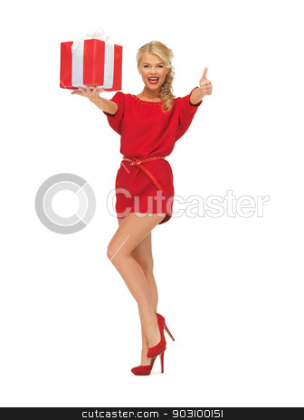 To use this stock image in your creative project, please select the size you need over to the right and click the "Add to Cart" button.
Your downloaded image will come with the Cutcaster watermark removed so don’t worry about the watermark you see on this page. woman in red dress with gift box stock photo, picture of woman in red dress with gift box by Syda Productions