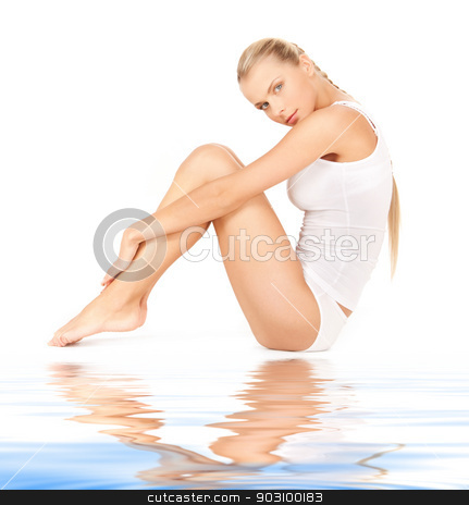 To use this stock image in your creative project, please select the size you need over to the right and click the "Add to Cart" button.
Your downloaded image will come with the Cutcaster watermark removed so don’t worry about the watermark you see on this page. beautiful woman in cotton undrewear on white sand stock photo, picture of beautiful woman in cotton undrewear on white sand by Syda Productions