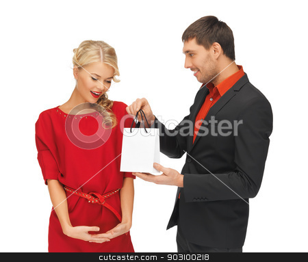 To use this stock image in your creative project, please select the size you need over to the right and click the "Add to Cart" button.
Your downloaded image will come with the Cutcaster watermark removed so don’t worry about the watermark you see on this page. man and woman with present stock photo, picture of man and woman with present by Syda Productions