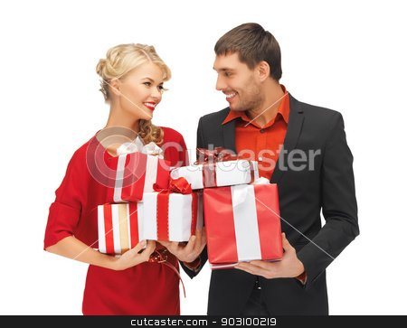 To use this stock image in your creative project, please select the size you need over to the right and click the "Add to Cart" button.
Your downloaded image will come with the Cutcaster watermark removed so don’t worry about the watermark you see on this page. man and woman with gift boxes stock photo, picture of man and woman with gift boxes by Syda Productions