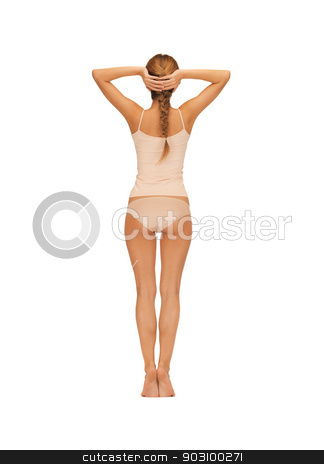 To use this stock image in your creative project, please select the size you need over to the right and click the "Add to Cart" button.
Your downloaded image will come with the Cutcaster watermark removed so don’t worry about the watermark you see on this page. rear view of beautiful woman in cotton undrewear stock photo, rear view of beautiful woman in cotton undrewear by Syda Productions