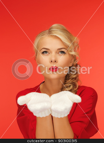 To use this stock image in your creative project, please select the size you need over to the right and click the "Add to Cart" button.
Your downloaded image will come with the Cutcaster watermark removed so don’t worry about the watermark you see on this page. woman holding something on the palms stock photo, lovely woman in red dress and white mittens holding something on the palms by Syda Productions