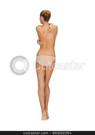 To use this stock image in your creative project, please select the size you need over to the right and click the "Add to Cart" button.
Your downloaded image will come with the Cutcaster watermark removed so don’t worry about the watermark you see on this page. rear view of beautiful topless woman in panties stock photo, rear view of beautiful topless woman in panties by Syda Productions