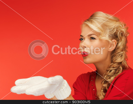 To use this stock image in your creative project, please select the size you need over to the right and click the "Add to Cart" button.
Your downloaded image will come with the Cutcaster watermark removed so don’t worry about the watermark you see on this page. woman holding something on the palms stock photo, lovely woman in red dress and white mittens holding something on the palms by Syda Productions