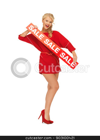 To use this stock image in your creative project, please select the size you need over to the right and click the "Add to Cart" button.
Your downloaded image will come with the Cutcaster watermark removed so don’t worry about the watermark you see on this page. lovely woman in red dress with sale sign stock photo, picture of lovely woman in red dress with sale sign by Syda Productions