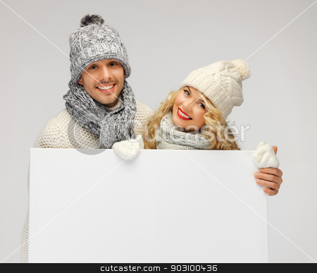 To use this stock image in your creative project, please select the size you need over to the right and click the "Add to Cart" button.
Your downloaded image will come with the Cutcaster watermark removed so don’t worry about the watermark you see on this page. couple in a winter clothes holding blank board stock photo, picture of family couple in a winter clothes holding blank board by Syda Productions