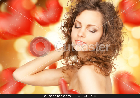 To use this stock image in your creative project, please select the size you need over to the right and click the "Add to Cart" button.
Your downloaded image will come with the Cutcaster watermark removed so don’t worry about the watermark you see on this page. beautiful woman stock photo, bright closeup portrait picture of beautiful woman. by Syda Productions