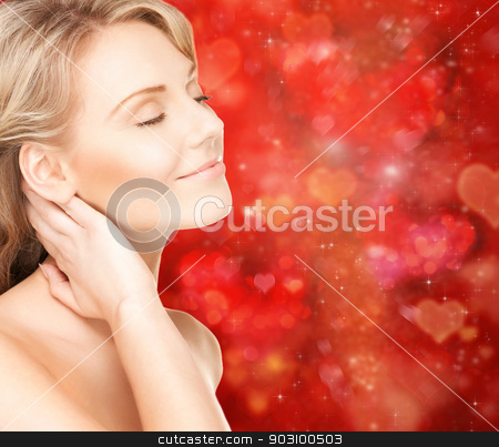 To use this stock image in your creative project, please select the size you need over to the right and click the "Add to Cart" button.
Your downloaded image will come with the Cutcaster watermark removed so don’t worry about the watermark you see on this page. beautiful woman stock photo, bright closeup portrait picture of beautiful woman. by Syda Productions