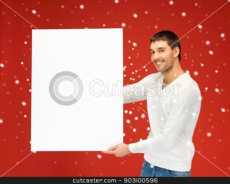 To use this stock image in your creative project, please select the size you need over to the right and click the "Add to Cart" button.
Your downloaded image will come with the Cutcaster watermark removed so don’t worry about the watermark you see on this page. handsome man with big blank board stock photo, bright picture of handsome man with big blank board. by Syda Productions
