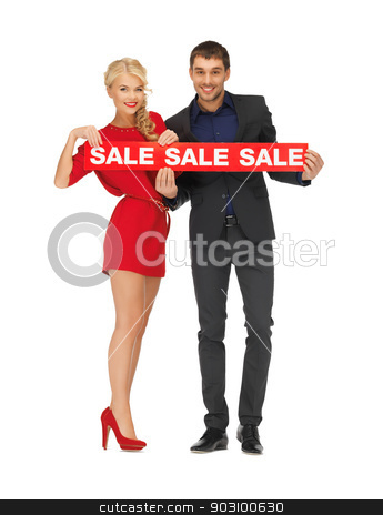 To use this stock image in your creative project, please select the size you need over to the right and click the "Add to Cart" button.
Your downloaded image will come with the Cutcaster watermark removed so don’t worry about the watermark you see on this page. man and woman with sale sign stock photo, bright picture of man and woman with sale sign by Syda Productions