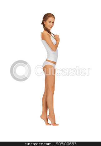 To use this stock image in your creative project, please select the size you need over to the right and click the "Add to Cart" button.
Your downloaded image will come with the Cutcaster watermark removed so don’t worry about the watermark you see on this page. beautiful woman in cotton undrewear stock photo, picture of beautiful woman in cotton undrewear by Syda Productions