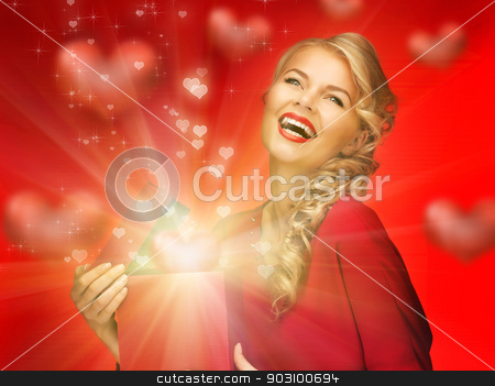 To use this stock image in your creative project, please select the size you need over to the right and click the "Add to Cart" button.
Your downloaded image will come with the Cutcaster watermark removed so don’t worry about the watermark you see on this page. lovely woman in red dress with valentine gift box stock photo, picture of lovely woman in red dress with valentine gift box by Syda Productions