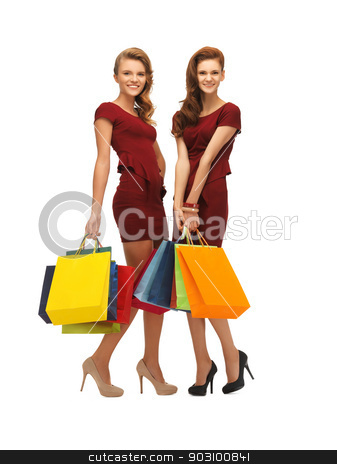 To use this stock image in your creative project, please select the size you need over to the right and click the "Add to Cart" button.
Your downloaded image will come with the Cutcaster watermark removed so don’t worry about the watermark you see on this page. two teenage girls with shopping bags stock photo, picture of two teenage girls in red dresses with shopping bags by Syda Productions