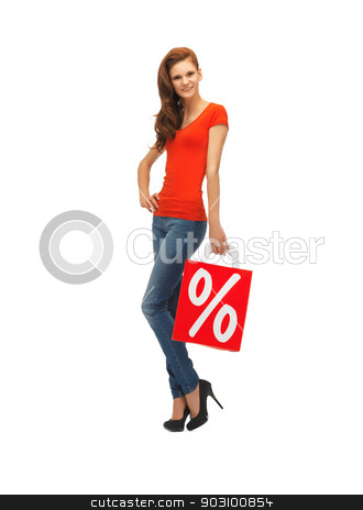 To use this stock image in your creative project, please select the size you need over to the right and click the "Add to Cart" button.
Your downloaded image will come with the Cutcaster watermark removed so don’t worry about the watermark you see on this page. teenage girl in red t-shirt with shopping bag stock photo, picture of teenage girl in red t-shirt with shopping bag by Syda Productions