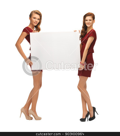To use this stock image in your creative project, please select the size you need over to the right and click the "Add to Cart" button.
Your downloaded image will come with the Cutcaster watermark removed so don’t worry about the watermark you see on this page. two teenage girls in red dresses with blank board stock photo, picture of two teenage girls in red dresses with blank board by Syda Productions