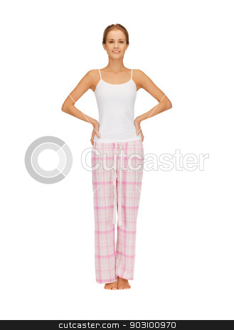 To use this stock image in your creative project, please select the size you need over to the right and click the "Add to Cart" button.
Your downloaded image will come with the Cutcaster watermark removed so don’t worry about the watermark you see on this page. happy and smiling woman in cotton pajamas stock photo, bright picture of happy and smiling woman in cotton pajamas by Syda Productions